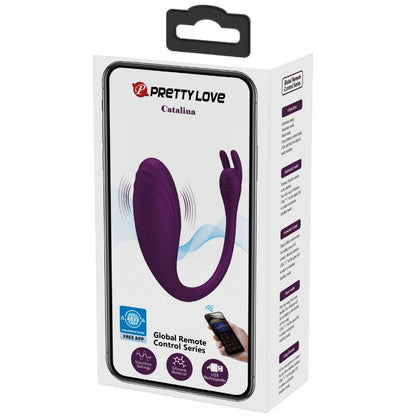 Pretty Love Catalina Vibrator App Remote Control Purple | Niks.fi verkkokauppa