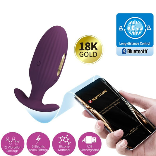 Pretty Love Jefferson App Controlled Anal Plug Purple | Niks.fi verkkokauppa