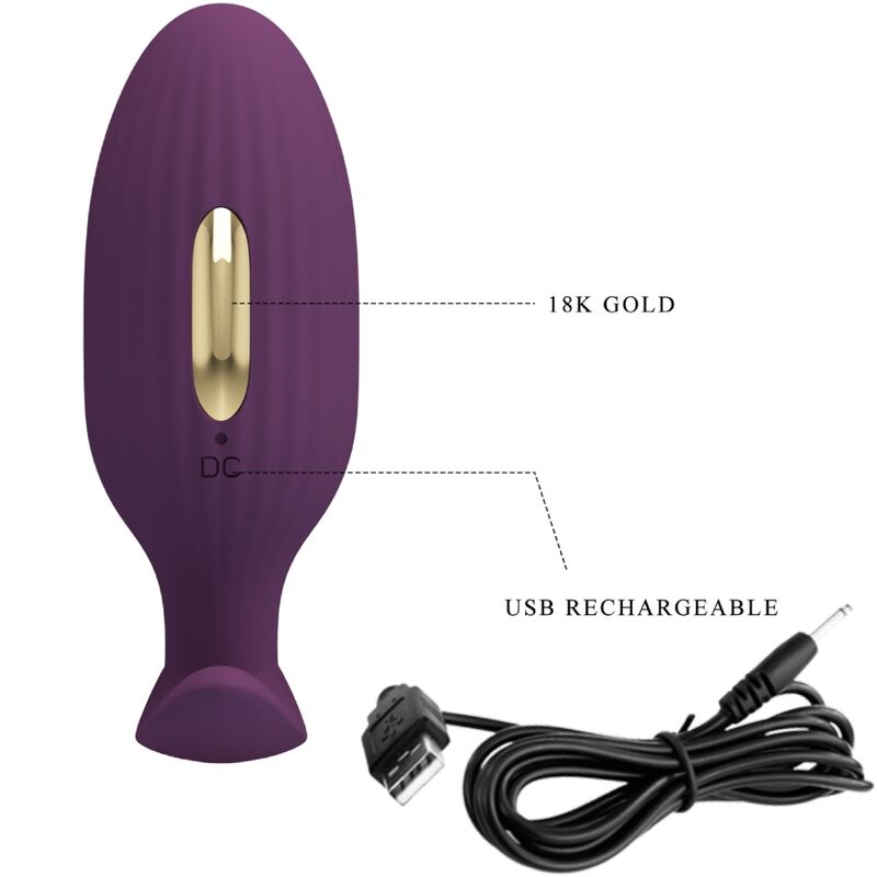 Pretty Love Jefferson App Controlled Anal Plug Purple | Niks.fi verkkokauppa