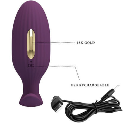 Pretty Love Jefferson App Controlled Anal Plug Purple | Niks.fi verkkokauppa