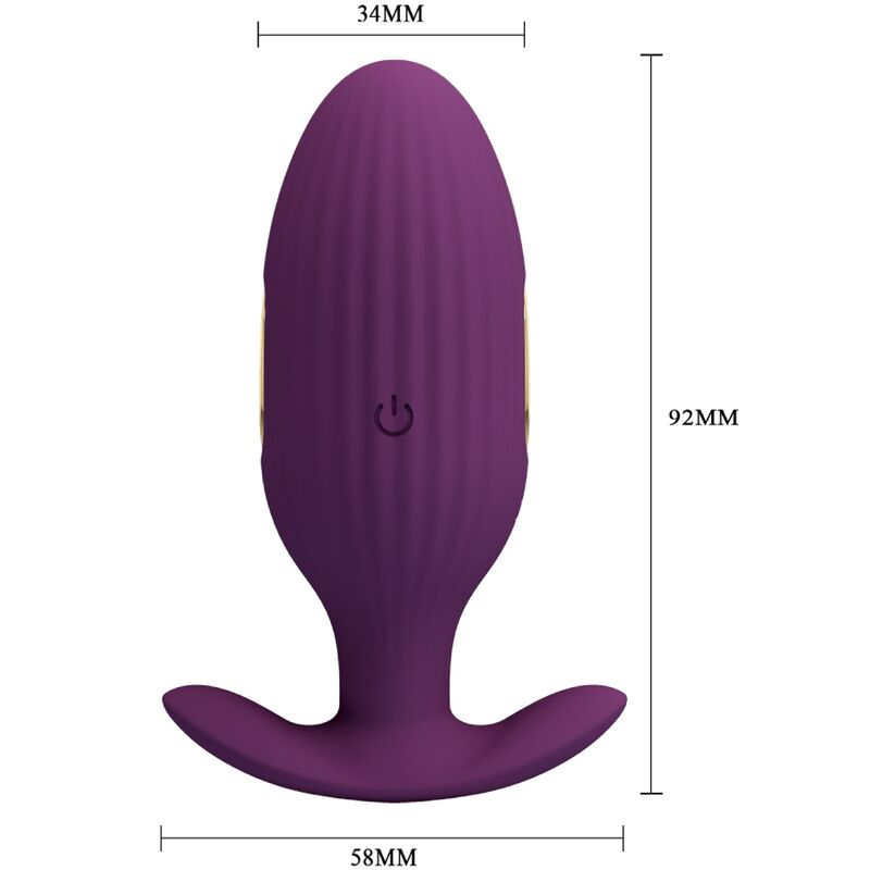 Pretty Love Jefferson App Controlled Anal Plug Purple | Niks.fi verkkokauppa