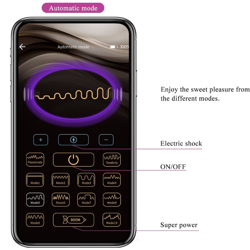 Pretty Love Jefferson App Controlled Anal Plug Purple | Niks.fi verkkokauppa