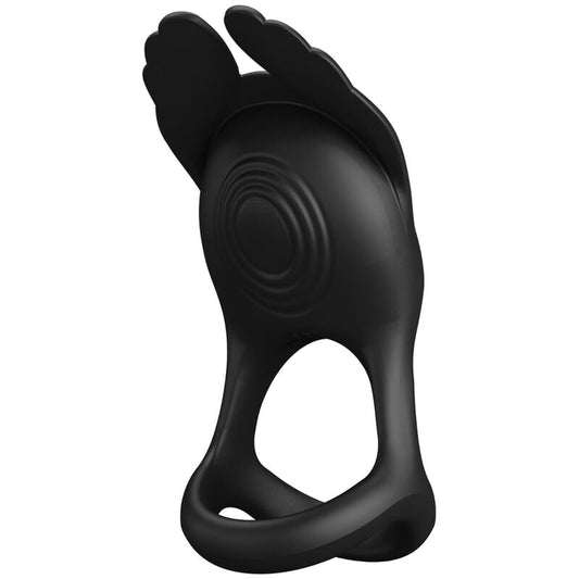 Pretty Love Vibrant Penis Ring 7 Vibrations Black Silicone | Niks.fi verkkokauppa