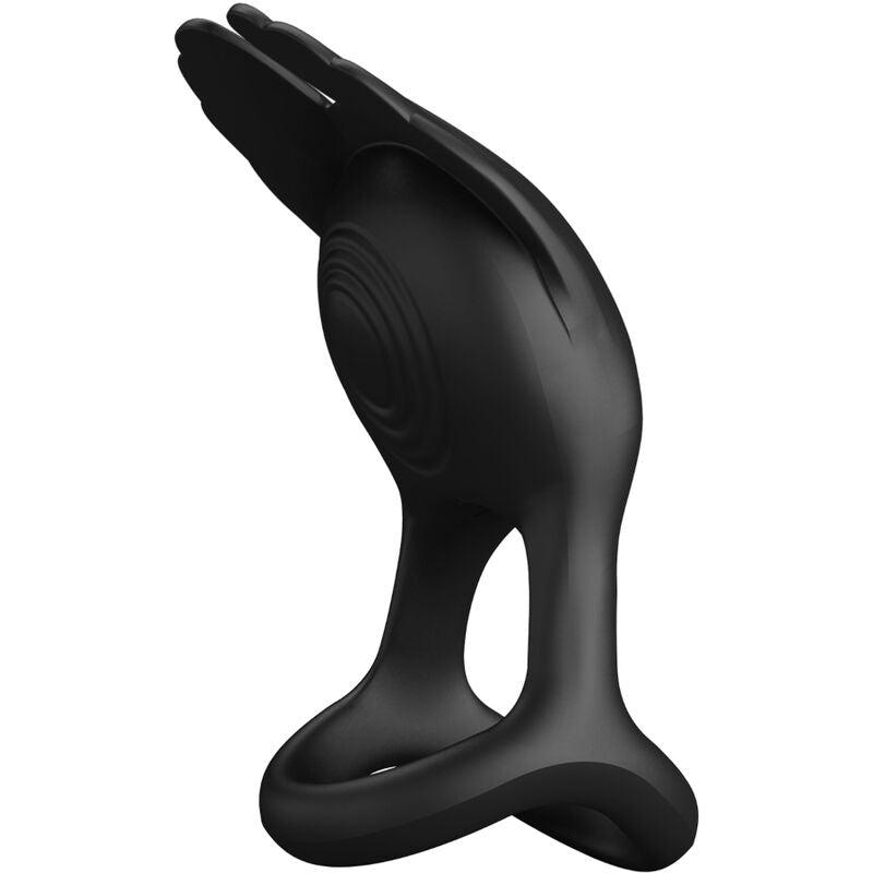 Pretty Love Vibrant Penis Ring 7 Vibrations Black Silicone | Niks.fi verkkokauppa