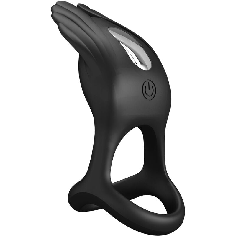 Pretty Love Vibrant Penis Ring 7 Vibrations Black Silicone | Niks.fi verkkokauppa