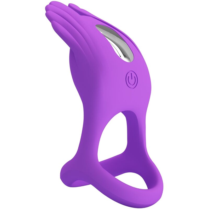 Pretty Love Vibrant Penis Ring 7 Vibrations Purple Silicone | Niks.fi verkkokauppa