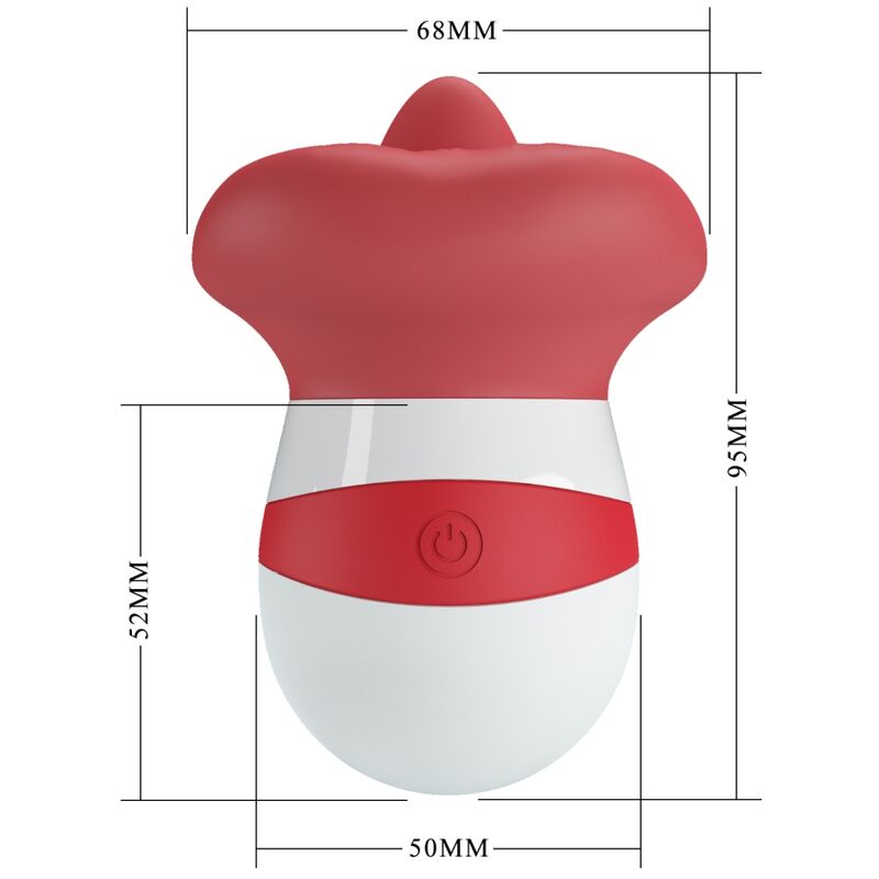 Pretty Love Mina Tongue Stimulator Light Red | Niks.fi verkkokauppa