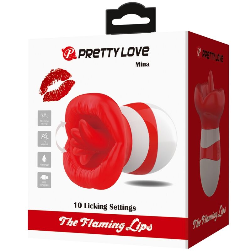 Pretty Love Mina Tongue Stimulator Light Red | Niks.fi verkkokauppa