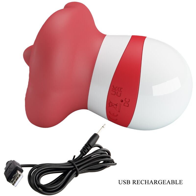Pretty Love Mina Tongue Stimulator Light Red | Niks.fi verkkokauppa