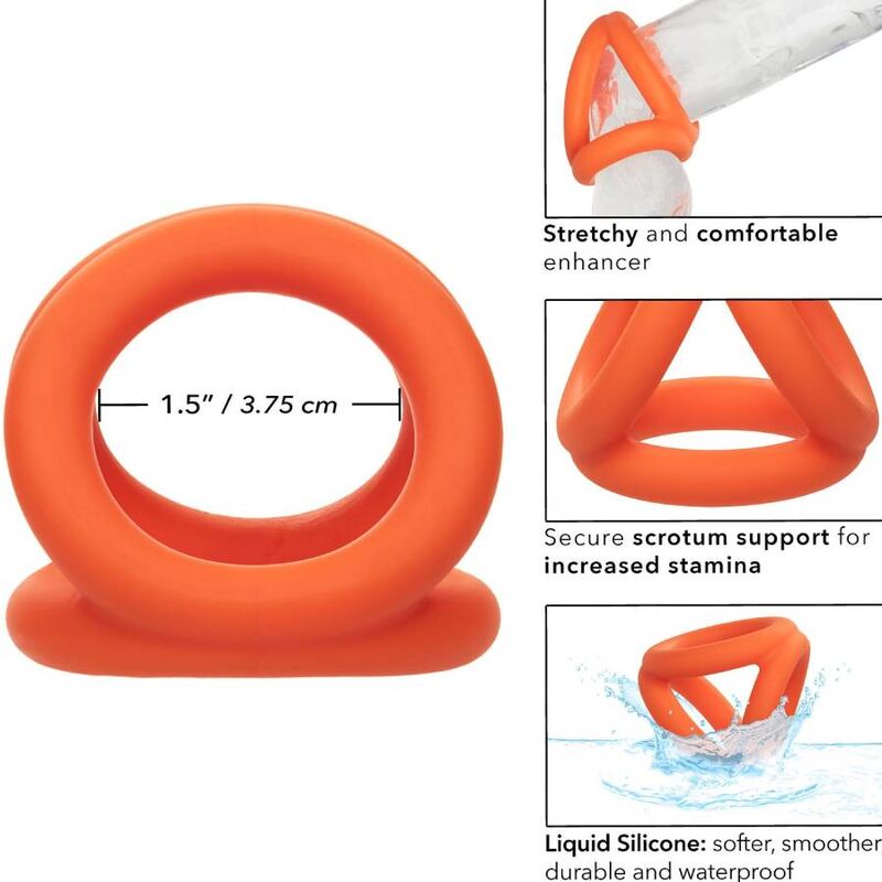 Calexotics Alpha Tri-Ring Orange | Niks.fi verkkokauppa