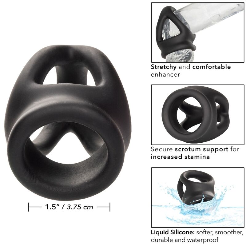 Calexotics Alpha Dual Cage Ring Black | Niks.fi verkkokauppa