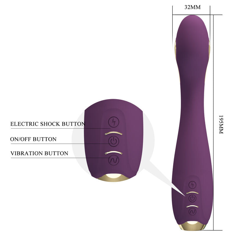 Pretty Love Hector Electroshock Vibrator By App Control Purple | Niks.fi verkkokauppa