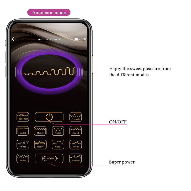 Pretty Love Hector Electroshock Vibrator By App Control Purple | Niks.fi verkkokauppa