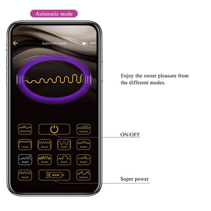 Pretty Love Hector Electroshock Vibrator By App Control Purple | Niks.fi verkkokauppa