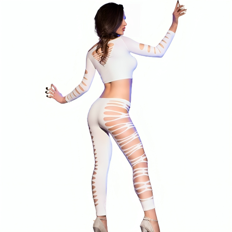 Chilirose Cr 3654 Top & Leggins White S/M | Niks.fi verkkokauppa