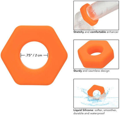 Calexotics Alpha Prolong Sexagon Ring Orange | Niks.fi verkkokauppa