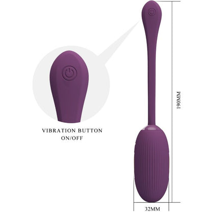 Pretty Love Doreen Purple Rechargeable Vibrating Egg | Niks.fi verkkokauppa