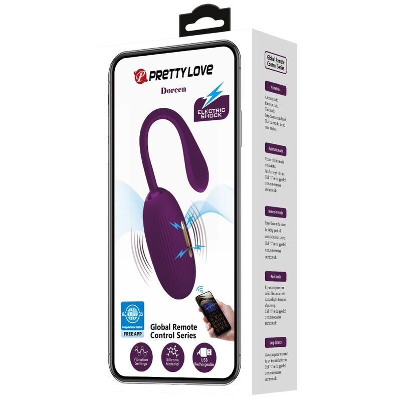 Pretty Love Doreen Purple Rechargeable Vibrating Egg | Niks.fi verkkokauppa