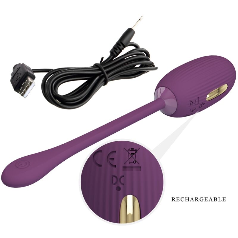 Pretty Love Doreen Purple Rechargeable Vibrating Egg | Niks.fi verkkokauppa