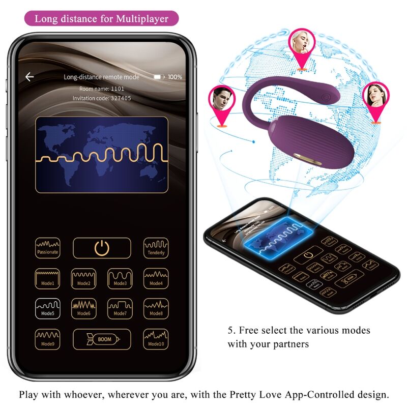 Pretty Love Doreen Purple Rechargeable Vibrating Egg | Niks.fi verkkokauppa