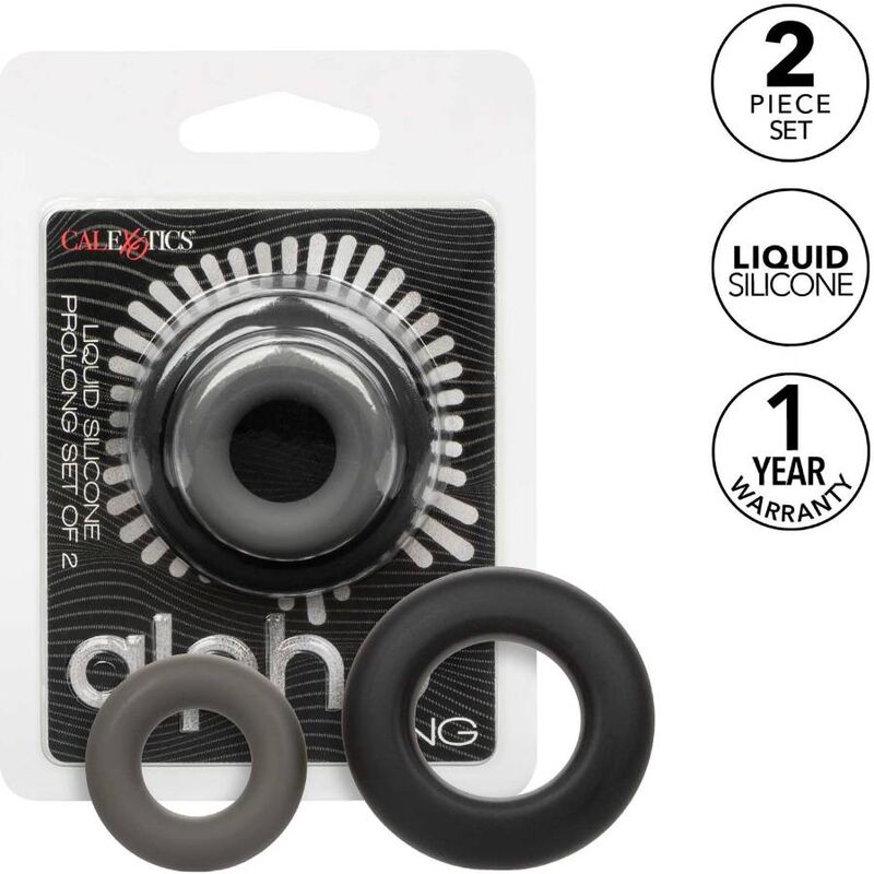 Calexotics Alpha Prolong Set Of 2 Ring Grey | Niks.fi verkkokauppa