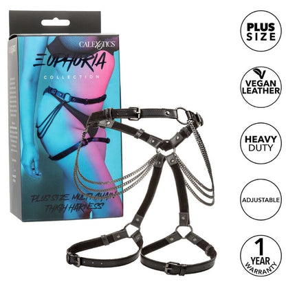 Calexotics Euphoria Plus Size Multi Chain Thigh Harness | Niks.fi verkkokauppa