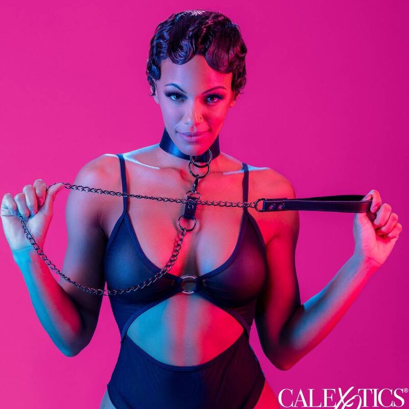Calexotics Euphoria Collar With Chain Leash | Niks.fi verkkokauppa