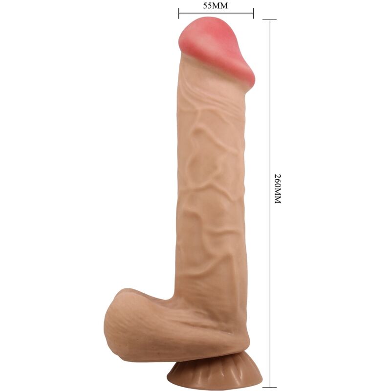 Pretty Love Sliding Skin Series Realistic Dildo With Sliding Skin Suction Cup Flesh 26 Cm | Niks.fi verkkokauppa