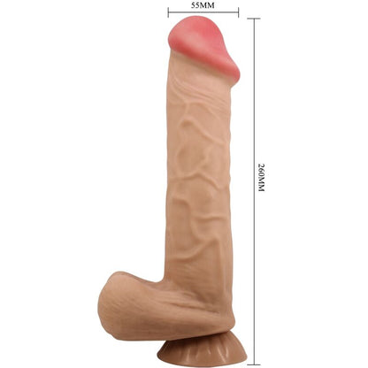 Pretty Love Sliding Skin Series Realistic Dildo With Sliding Skin Suction Cup Flesh 26 Cm | Niks.fi verkkokauppa