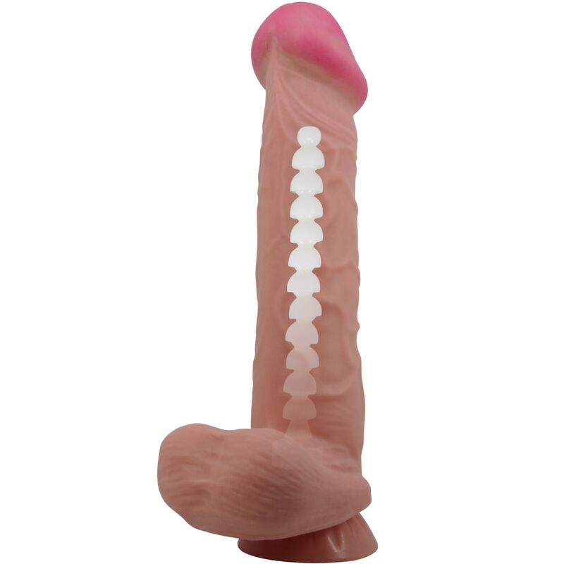 Pretty Love Sliding Skin Series Realistic Dildo With Sliding Skin Suction Cup Brown 26 Cm | Niks.fi verkkokauppa