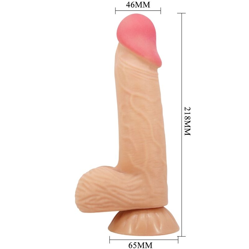 Pretty Lovesliding Skin Series Realistic Dildo With Sliding Skin Suction Cup 20.6 Cm | Niks.fi verkkokauppa