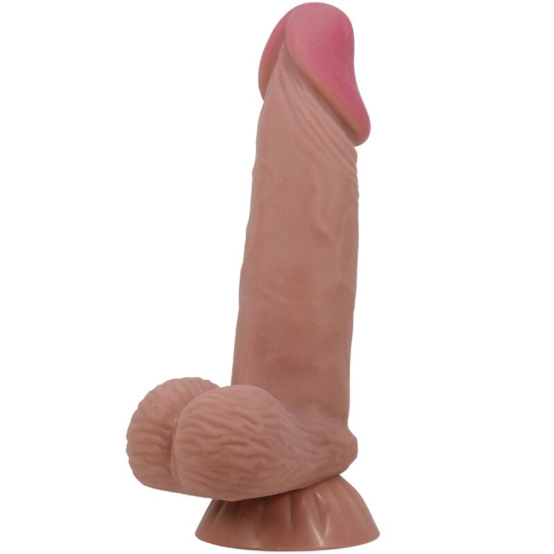 Pretty Love Sliding Skin Series Realistic Dildo With Sliding Brown Skin Suction Cup 19.4 Cm | Niks.fi verkkokauppa