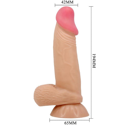 Pretty Love Sliding Skin Series Realistic Dildo With Sliding Skin Suction Cup 19.4 Cm | Niks.fi verkkokauppa