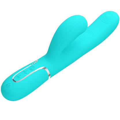 Pretty Loveperlita Multifunction 3 In 1 G-Spot Vibrator Aqua Green | Niks.fi verkkokauppa