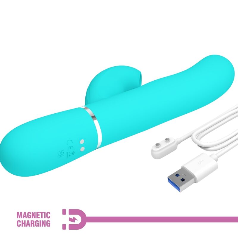 Pretty Loveperlita Multifunction 3 In 1 G-Spot Vibrator Aqua Green | Niks.fi verkkokauppa