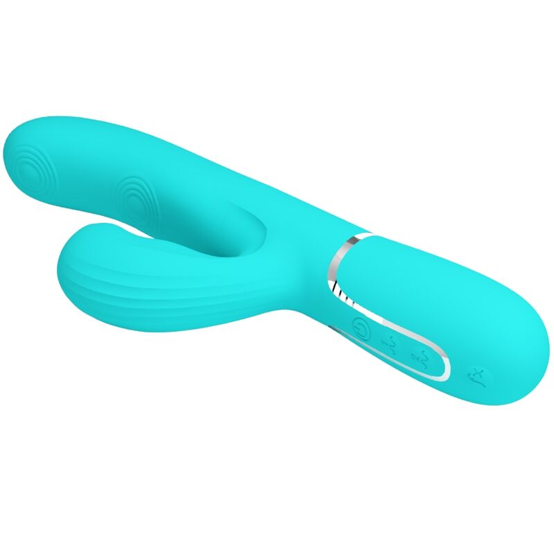 Pretty Loveperlita Multifunction 3 In 1 G-Spot Vibrator Aqua Green | Niks.fi verkkokauppa