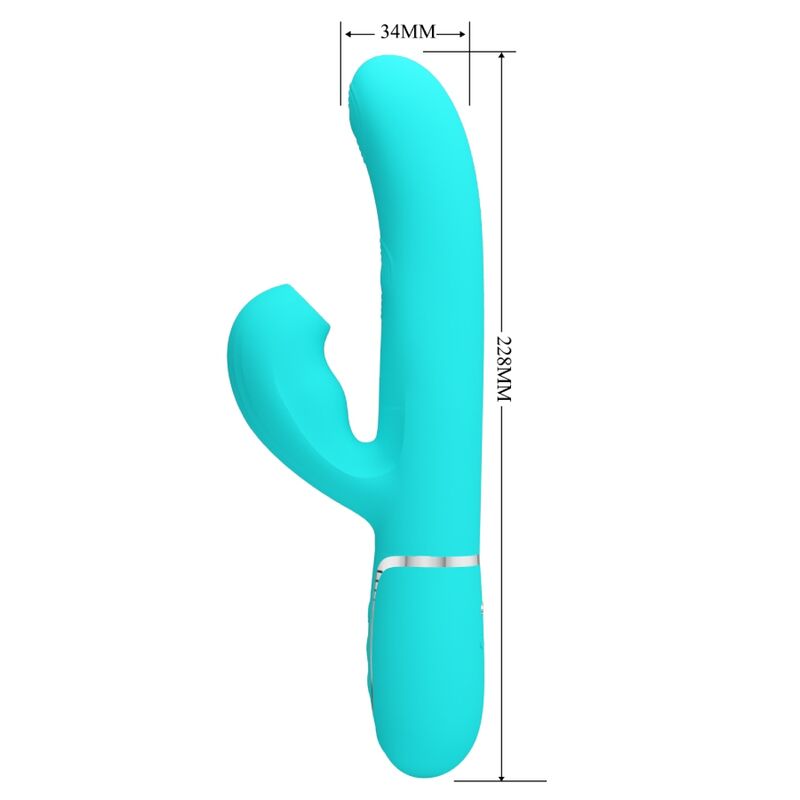 Pretty Loveperlita Multifunction 3 In 1 G-Spot Vibrator Aqua Green | Niks.fi verkkokauppa