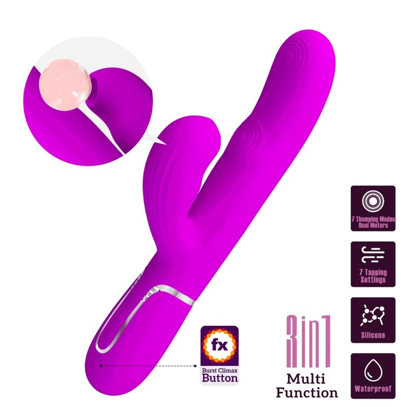 Perlita Monitoiminen 3 In 1 G-piste Vibraattori Violetti | Niks.fi verkkokauppa