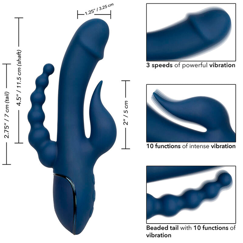 Vibraattori Triple Orgasm Sininen | Niks.fi verkkokauppa