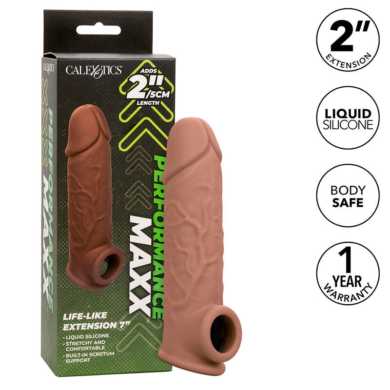 Calexotics Performance Maxx Life-Like Extension 7 Brown Skin | Niks.fi verkkokauppa