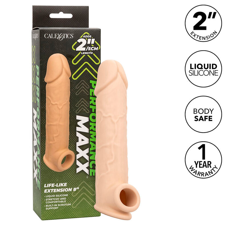 Calexotics Performance Maxx Life-Like Extension 8 Light Skin | Niks.fi verkkokauppa