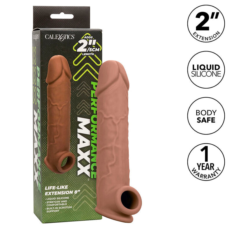 Calexotics Performance Maxx Life-Like Extension 8 Brown Skin | Niks.fi verkkokauppa