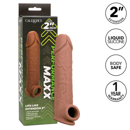 Calexotics Performance Maxx Life-Like Extension 8 Brown Skin | Niks.fi verkkokauppa