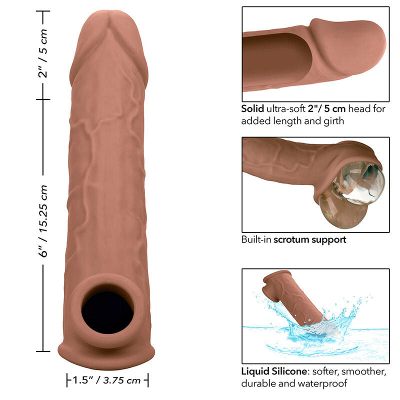 Calexotics Performance Maxx Life-Like Extension 8 Brown Skin | Niks.fi verkkokauppa