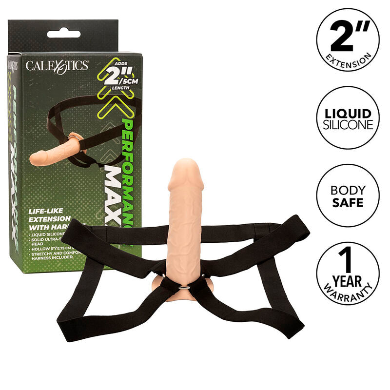 Calexotics Performance Maxx Life-Like Extension With Harness Light Skin | Niks.fi verkkokauppa