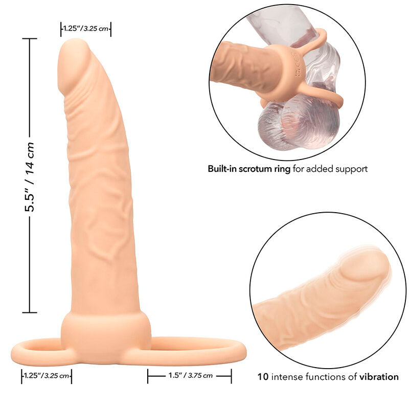 Calexotics Performance Maxx Rechargable Dual Penetrator Light Skin | Niks.fi verkkokauppa