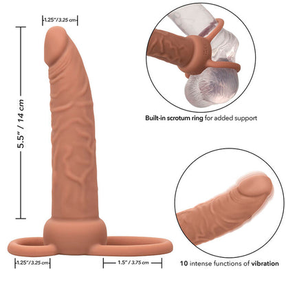 Calexotics Performance Maxx Rechargable Dual Penetrator Brown Skin | Niks.fi verkkokauppa