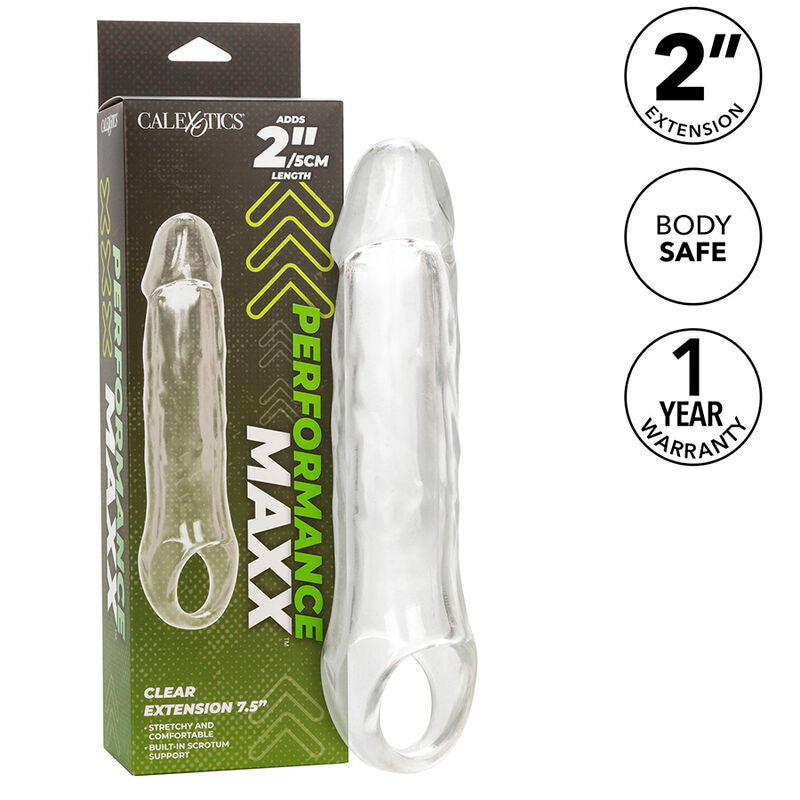 Calexotics Performance Maxx Clear Extension 7,5 Transparent | Niks.fi verkkokauppa