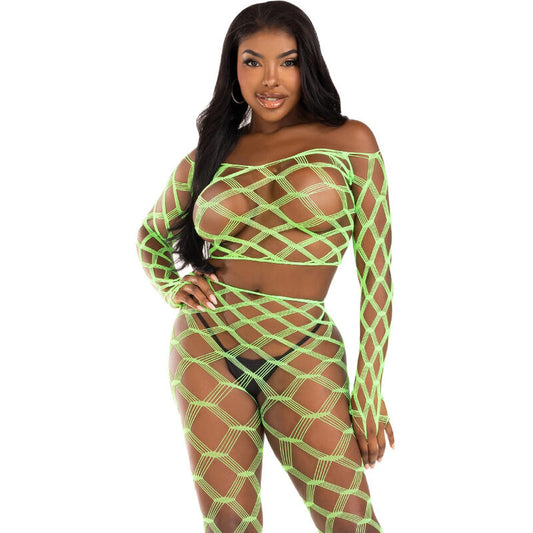 Leg Avenue Top & Leggins Hardcore Green | Niks.fi verkkokauppa