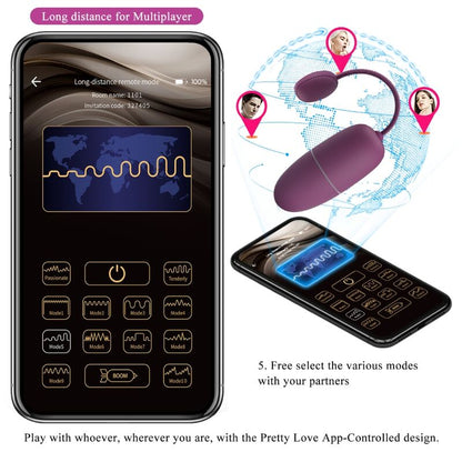 Pretty Love Nymph Vibrating Egg App Controlled Lila | Niks.fi verkkokauppa